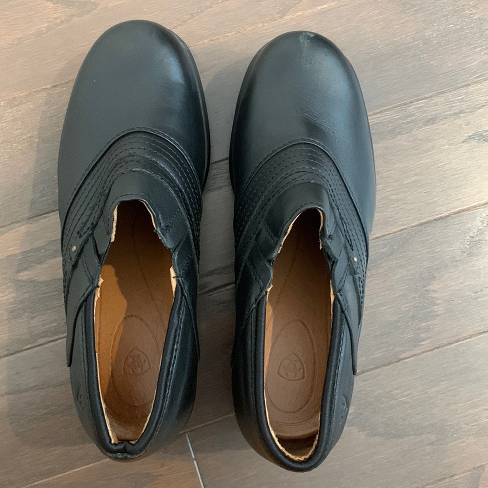 Ariat Black Leather Steel Toe Slip and Oil Resistant Clog